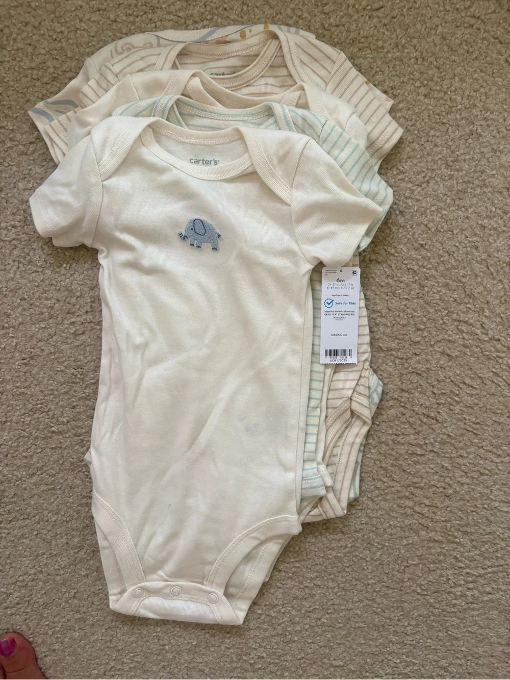Carter's Brand NWT Baby Boy long sleeve and short sleeve onesies 6 months bundle